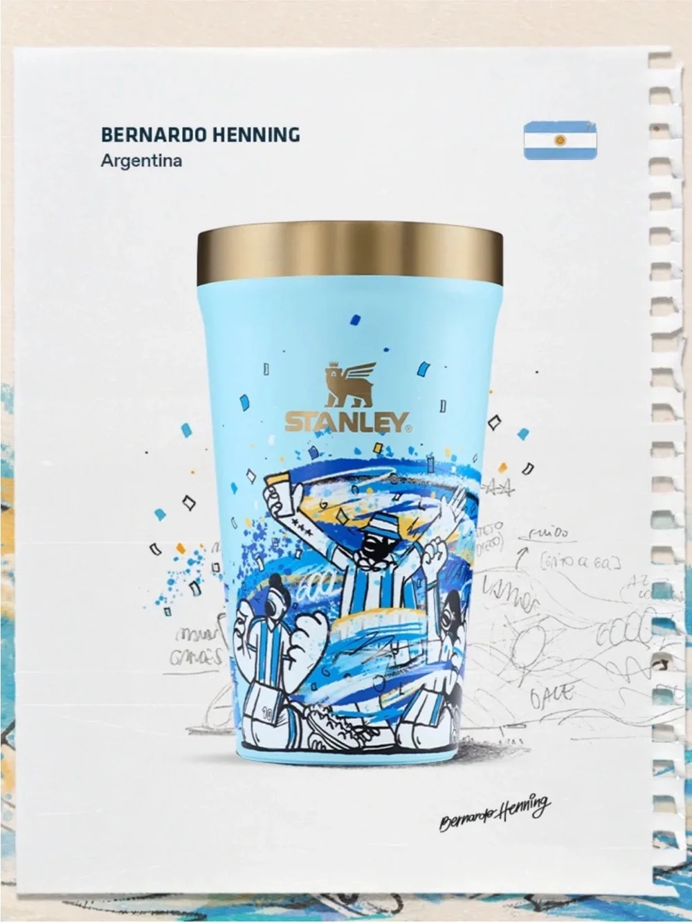 ARGENTINA Fútbol Artist Collection Everyday Tumbler. LIMITED EDITION! - Picture 5 of 9